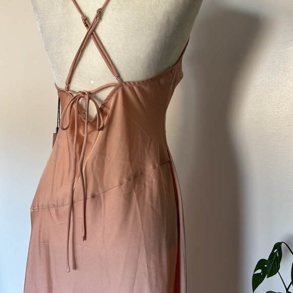 Astr The Label Cowl Slip Midi Dress in Blush - Picture 9 of 11